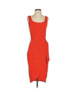 NWT Express Red Wrap Front Tie Waist Midi Dress size MP - Picture 1 of 8