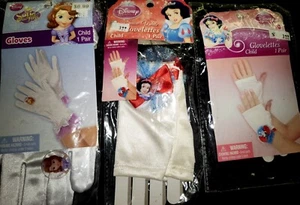 Disney Princess Gloves Snow White Sofia Princess Accessories 3 Pair - Picture 1 of 4