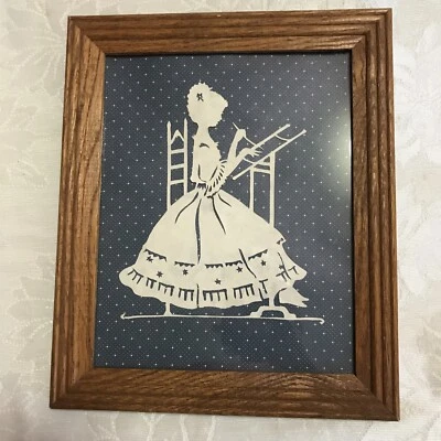 PA Dutch Folk Art  SCHERENSCHNITTE scissor cutting Handmade 1992 History attachd - Image 1 of 4