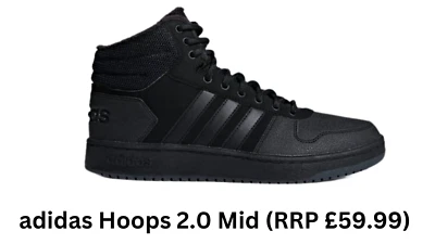 adidas Hoops 2.0 Mid Mens Trainers Boots B44621 ~RRP £60  CLEARANCE - Image 1 of 4