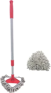 Small Triangular Mop-Mini Housekeeping Cleaning Microfiber Chenille Extension-Ty - Picture 1 of 4