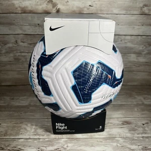 Nike Flight Soccer Ball Size 5 ACC White Blue Hyper Crimson FZ3023-100 24/25 - Picture 1 of 6