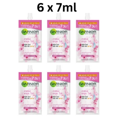 Garnier Sakura Glow Glow Up Tone Up Cream 7 ml. x 6 pcs. - Image 1 of 2