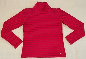 Vintage Tommy Hilfiger Turtleneck Long Sleeve Striped Top Women’s Size Medium - Picture 1 of 21