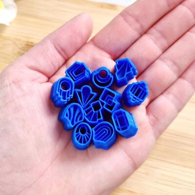 SUNSHINE CUTTERS ART DECO STUD CUTTERS POLYMER CLAY PMC SILVER CLAY GEOMETRIC SHAPES 1920s 1930s