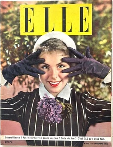 ELLE Magazine n° 212 du 19 Décembre 1949 ancienne revue de Mode Couture Femme - Picture 1 of 3