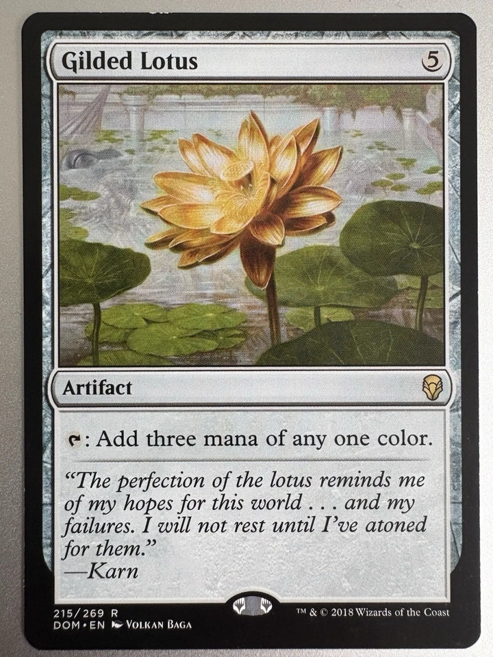 Gilded Lotus Magic Karte MtG Dominaria Vergoldeter Lotus Mana Artefakt - Bild 1 von 1