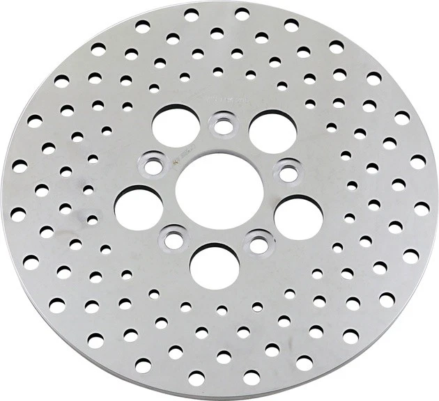 DS Polished Stainless Drilled Brake Rotor Harley Davidson - Image 1 of 1