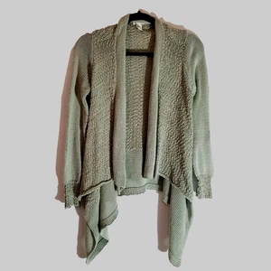 Chico's 0 Cardigan Women's Small Lightweight Sweater Open Front Sage Green - Picture 1 of 5
