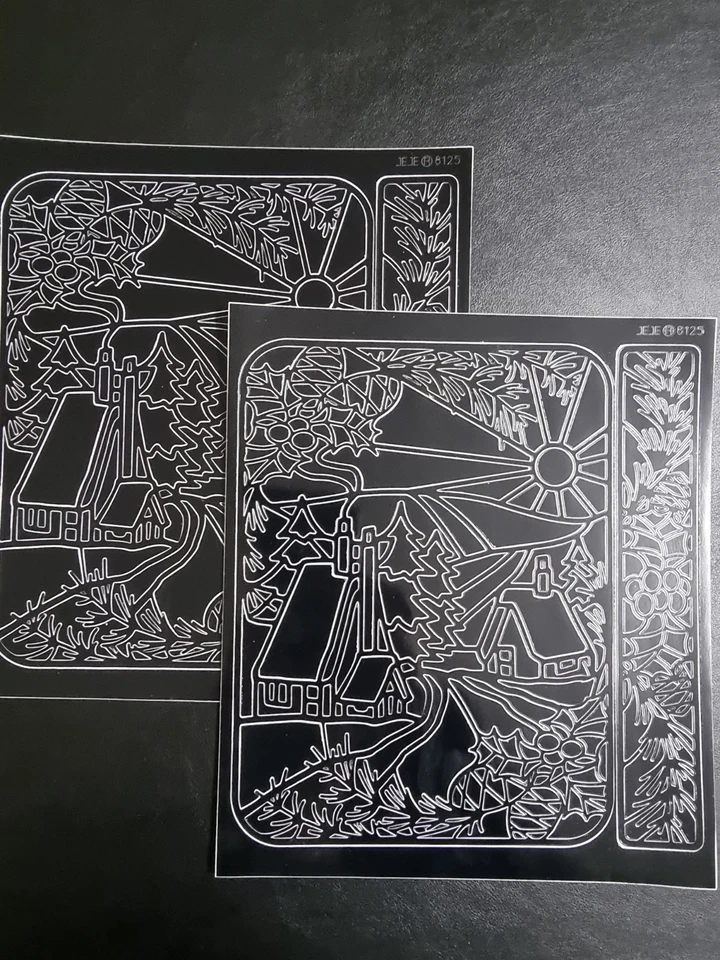 Jittenmeier Ideen mit Herz Konturensticker Ziersticker Stickerbogen 20x23cm 2stk - Bild 1 von 1