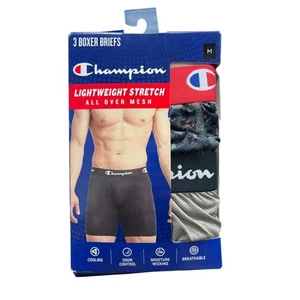 Calzoncillos boxer Champion ligeros elásticos de malla para hombre, paquete de 3, medianos - Imagen 1 de 2