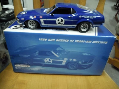 Dan Gurney #2 1969 Mustang Boss 302 Trans Am Blue 1/18 Welly - Image 1 of 4