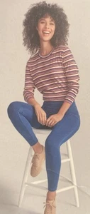 Hue Woman’s Medium Blue Denim Stretch Yoga/Leggings Pants NWT, $48 MSRP  - Picture 1 of 9