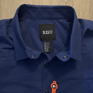 Camisa táctica 5.11 para hombre Igor sólida entrada rápida manga larga azul a presión mejillón talla M - Imagen 1 de 9