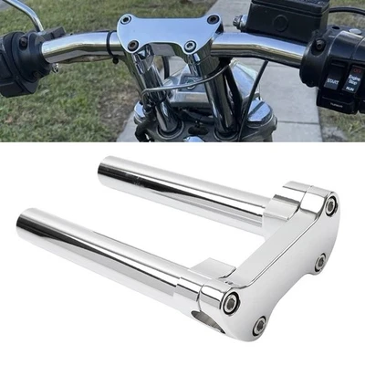 8.5" Handlebar Riser Flat Top Clamp For Harley 1" Bar Fat Boy FLSTF Low Rider - Image 1 of 4