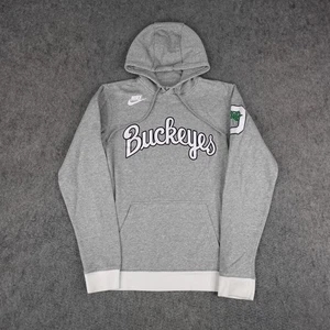 Ohio State Buckeyes Hoodie Mens Small Gray NCAA Nike Sweatshirt Sweater Script - Picture 1 of 12