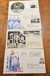 RARE! Set of FOUR FDC for Apollo 11 & 12, Freedom 7, Alan Shepard 1969/1971 - Picture 1 of 9