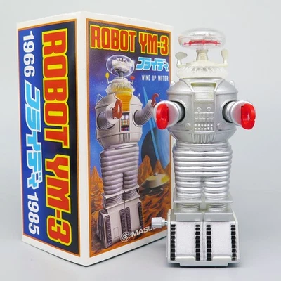 ROBOT YM-3 B9 Lost In Space Masudaya Japan 1985 w/ Box Vintage Wind Up Toy - Image 1 of 4