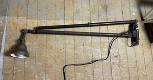 1900s Scarce Patterson Dental Co Lamp Light Adjustable Wall Fixture Industrial - Picture 1 of 8