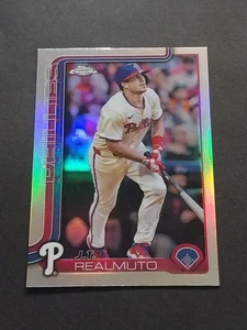 J.T. REALMUTO 2025 Topps Chrome Holo Silver Refractor #2 Philadelphia Phillies - Picture 1 of 2