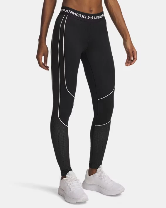 Leggings femininas texturizadas ColdGear preto/branco tamanho grande 6003997-003 NOVA! - Imagem 1 de 4