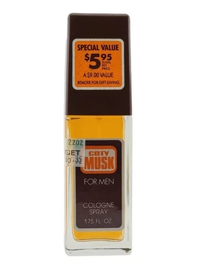 Spray de colonia Coty Musk para hombre de colección 1,75 fl oz nuevo en stock difícil de encontrar envío rápido Foto 1 de 2
