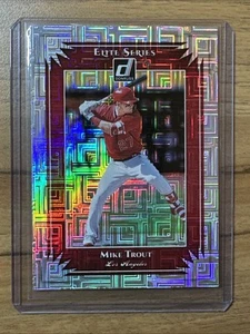 Mike Trout 2019 Panini Donruss Elite Series Diamond #ES10 Silver Vector Foil - Picture 1 of 2
