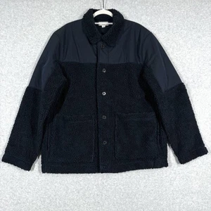 Wallace and Barnes Jacket Men XL Sherpa Donkey Chore Barn Coat Button Front Blue - Picture 1 of 15