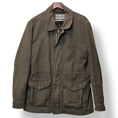 Johnston Murphy Hombres Marrón Lona Utilidad Tareas de Campo Chaqueta M Gorpcore Ropa de Trabajo Foto 1 de 4
