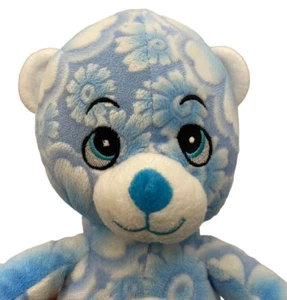 "Oso estampado floral felpa Kellytoy azul blanco relleno Lovey 10""" - Imagen 1 de 6