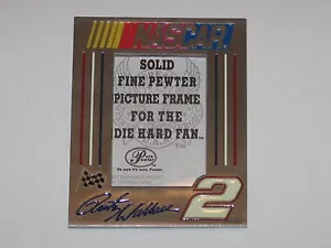 Cornice portafoto Rusty Wallace (#2) in peltro massello fine inciso 4" x 5" S&H GRATIS!! - Foto 1 di 1