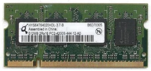 Laptop memory, hys64t64020hdl-3.7-b, 512mb 2rx16 pc2-4200s-444-12-a0 - Picture 1 of 2
