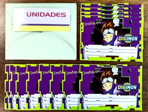 DIGIMON ADVENTURE BIRTHDAY INVITATIONS 12/12 FULL SET! - PERU, 1999 - Bild 1 von 9