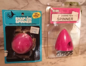 2 Vntg NIP Two Blade RC Remote Control Airplane Spinner 2" - RED DuBro & CG  NEW - Picture 1 of 7