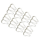  24pcs Bath Curtain Hooks Five-bead Shower Curtain Ring Suspender Shape Buckles