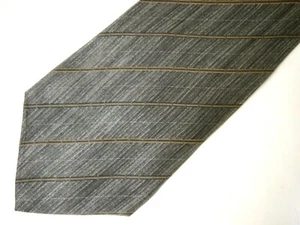 Corbata de Colección Wilke-Rodriguez Para Hombre Plateada Beige Rayas Seda 59" - Imagen 1 de 4