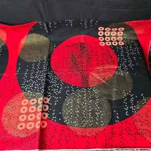 Lonni Rossi Typospheres Cotton Andover Fabric Red/Black French 44" wide 1 Yard - Picture 1 of 6