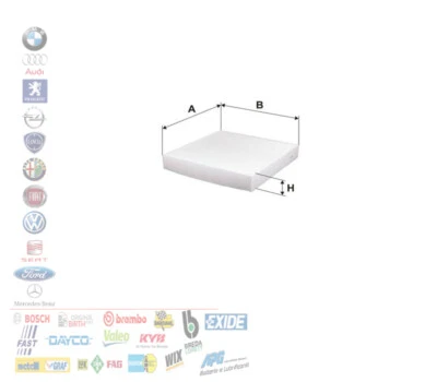 FILTRO ARIA ABITACOLO ANTIPOLLINE FIAT PANDA 500 LANCIA YPSILON 312 0.9 1.2 1.3 - Immagine 1 di 3