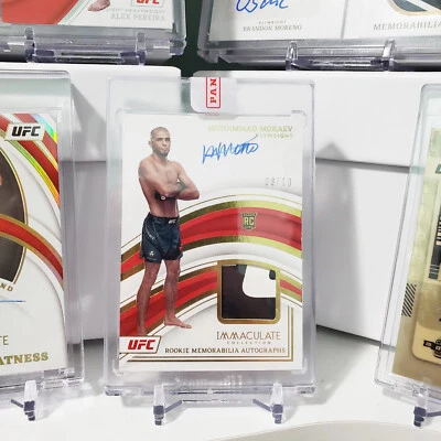 2023 Panini Immaculate UFC Muhammad Mokaev Gold /10 Rookie Memorabilia Autograph - Image 1 of 4