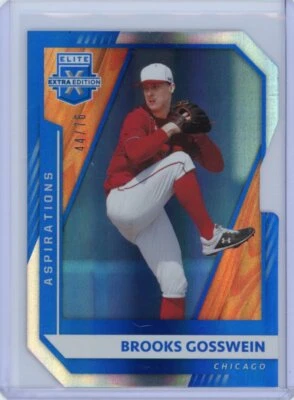 2021 Elite Extra Edition Brooks Gosswein Aspirations Die Cut #d /76 White Sox - Image 1 of 2