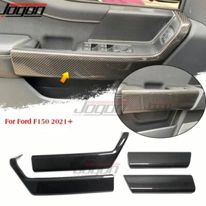 Real Carbon Inner Door Handle Panel For Ford F150 Raptor R XL Platinum 2021-2024 - Picture 1 of 11