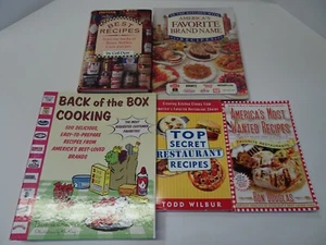 COOKBOOKS Lot 5 Back of Box Cooking Secret Restaurant Favorite Brand Recipes - Picture 1 of 12