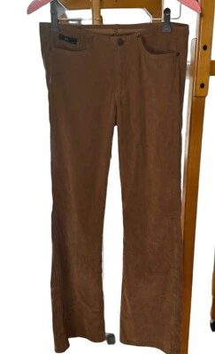 Pantalones acampanados suaves tiro bajo marrón Lei años 2000 90 Y2K para mujer talla 7 Foto 1 de 4