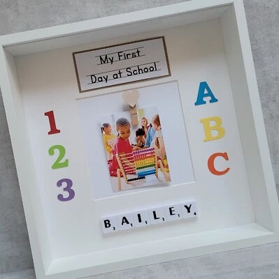 8. Marco de fotos Scrabble regreso al cole primer día guardería preescolar Foto 1 de 4