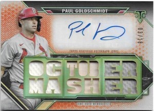 2021 Topps Triple Threads PAUL GOLDSCHMIDT Auto Relics Amber /18