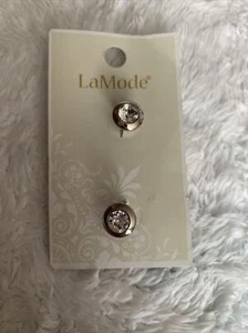LaMode 2 On Card New 3/8” Rhinestone Buttons Shank - Picture 1 of 3