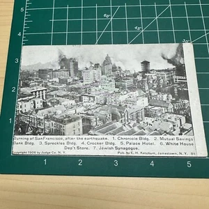 Private Mailing Card San Francisco Burning Earthquake Original Posted 1908 Stamp - Bild 1 von 8