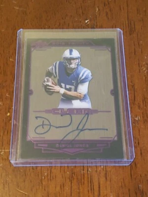 2019 Leaf Trinity Clear Purple Daniel Jones Auto New York Giants  - Image 1 of 4