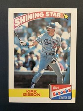 1989 Topps Bazooka Shining Star Kirk Gibson #10 of 22 Los Angeles Dodgers