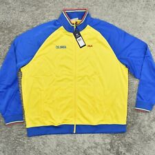 FILA Colombia Track Jacket Men's Size 4XL Big and Tall Blue Yellow Soccer Sporty
